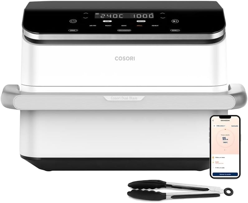 Cosori Freidora de Aire Dual Blaze TwinFry 10 L-Air Fryer Blanca