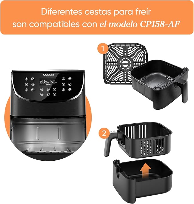 COSORI Parrilla y Plato Freidora de Aire CP158-AF 5,7L
