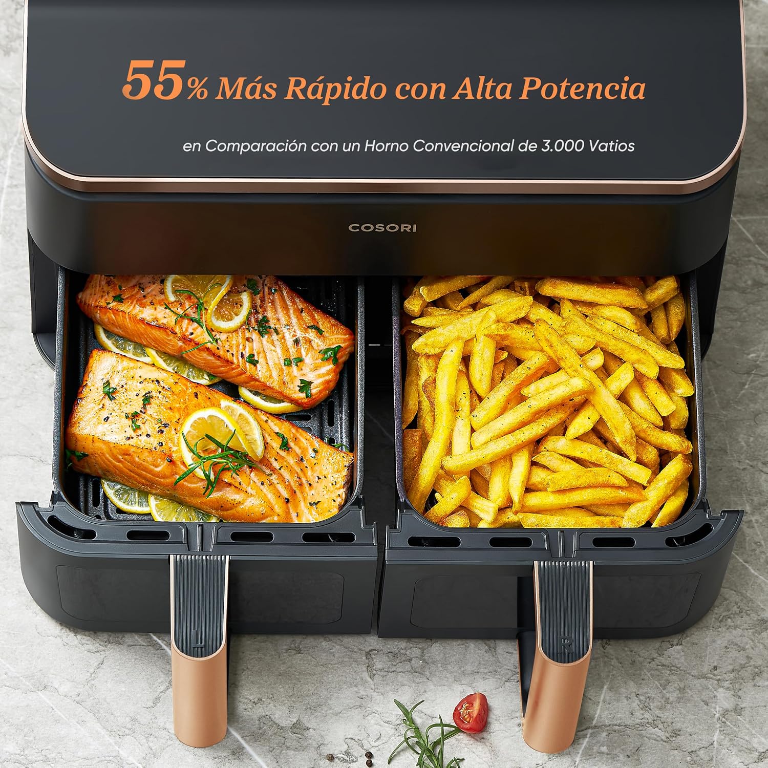 Cosori Freidora de Aire Grande con Doble Cesta 8,5L Air Fryer
