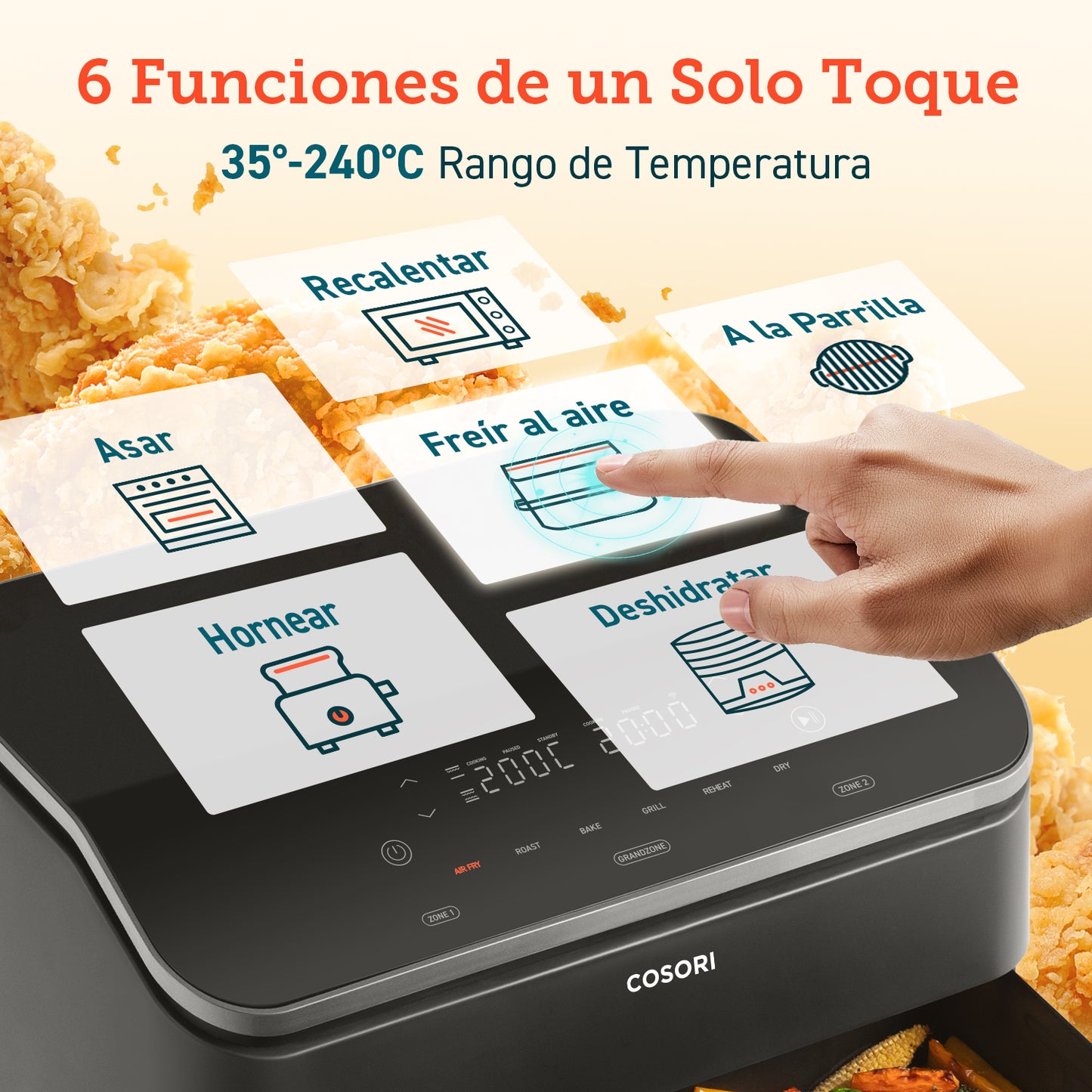 COSORI Freidora de Aire Dual Blaze TwinFry 10L Air Fryer