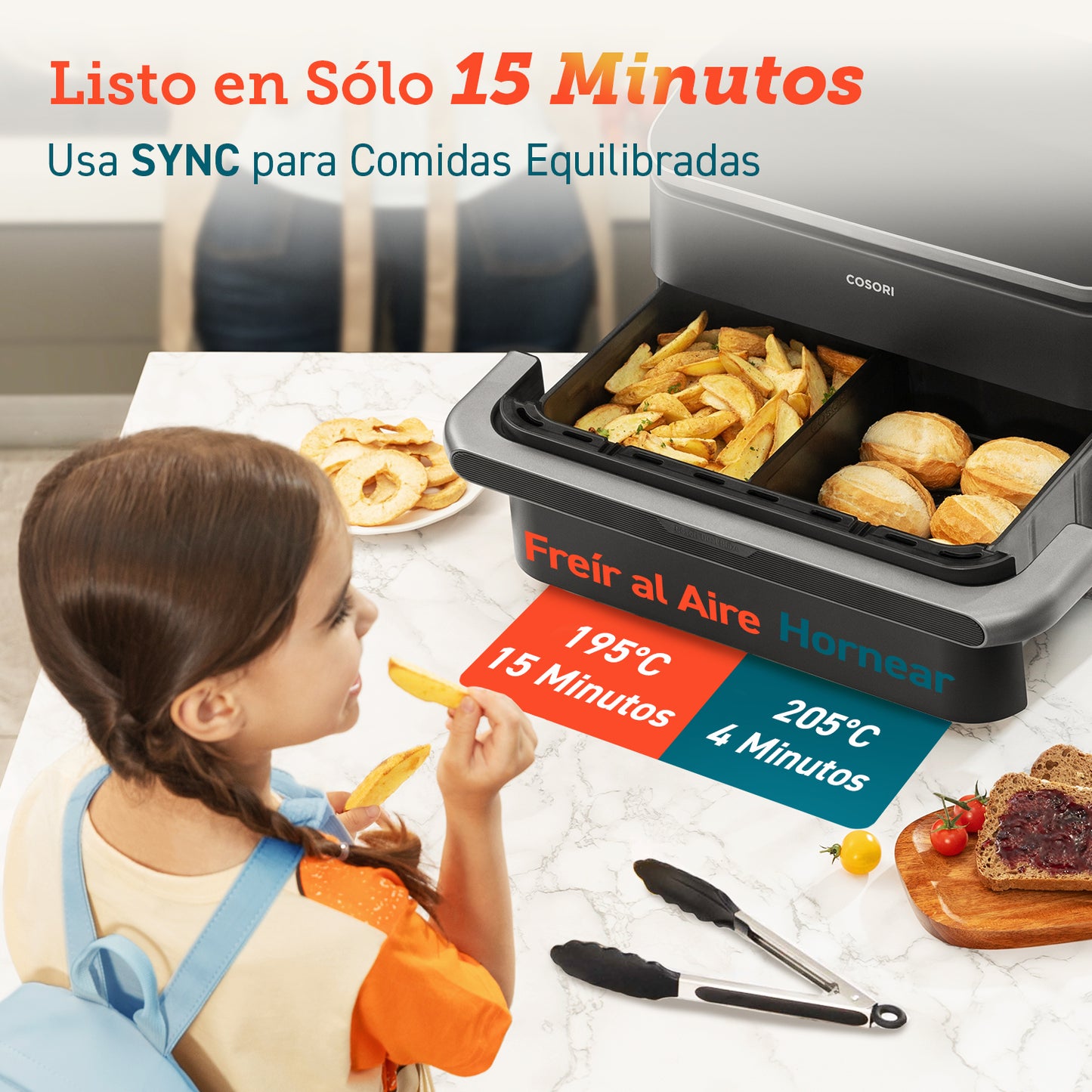 COSORI Freidora de Aire Dual Blaze TwinFry 10L Air Fryer
