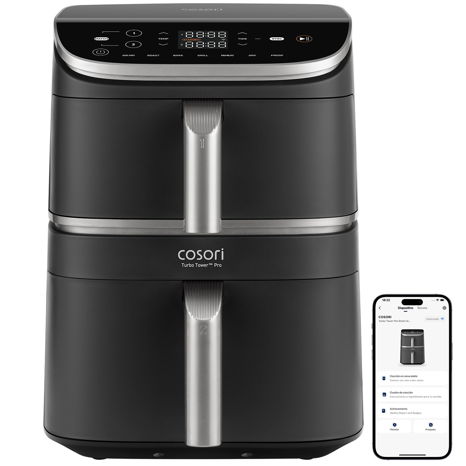 Cosori Freidora de aire Turbo Tower™ Pro Smart 10.8L Air Fryer