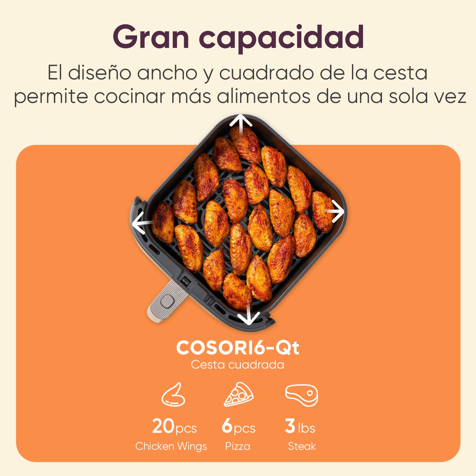 COSORI Freidora de Aire Turbo Blaze™ 6L Air Fryer