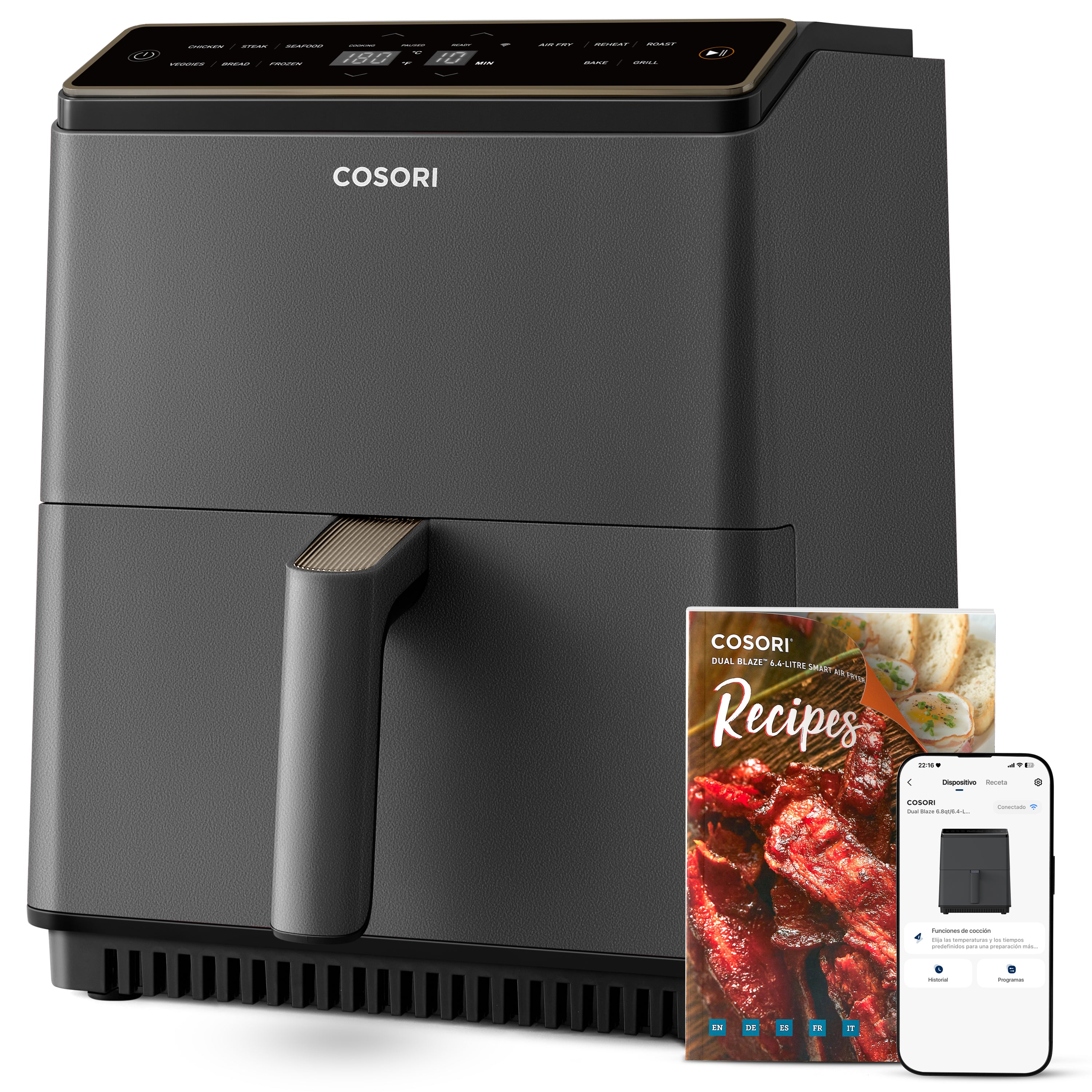 Cosori-Freidora sin Aceite-6,4 Litros-Dual Blaze