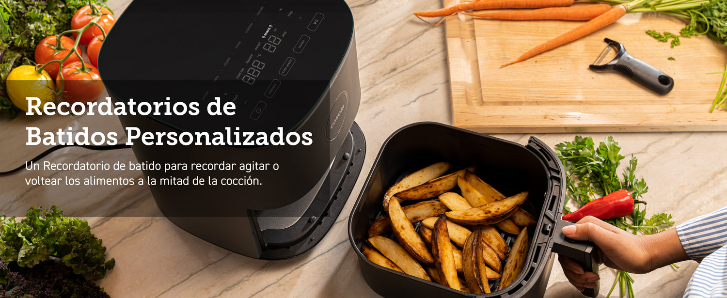 Recordatorios de Batidos Personalizados " Un Recordatorio de batido para recordar agitar o voltear los alimentos a la mitad de la cocción."