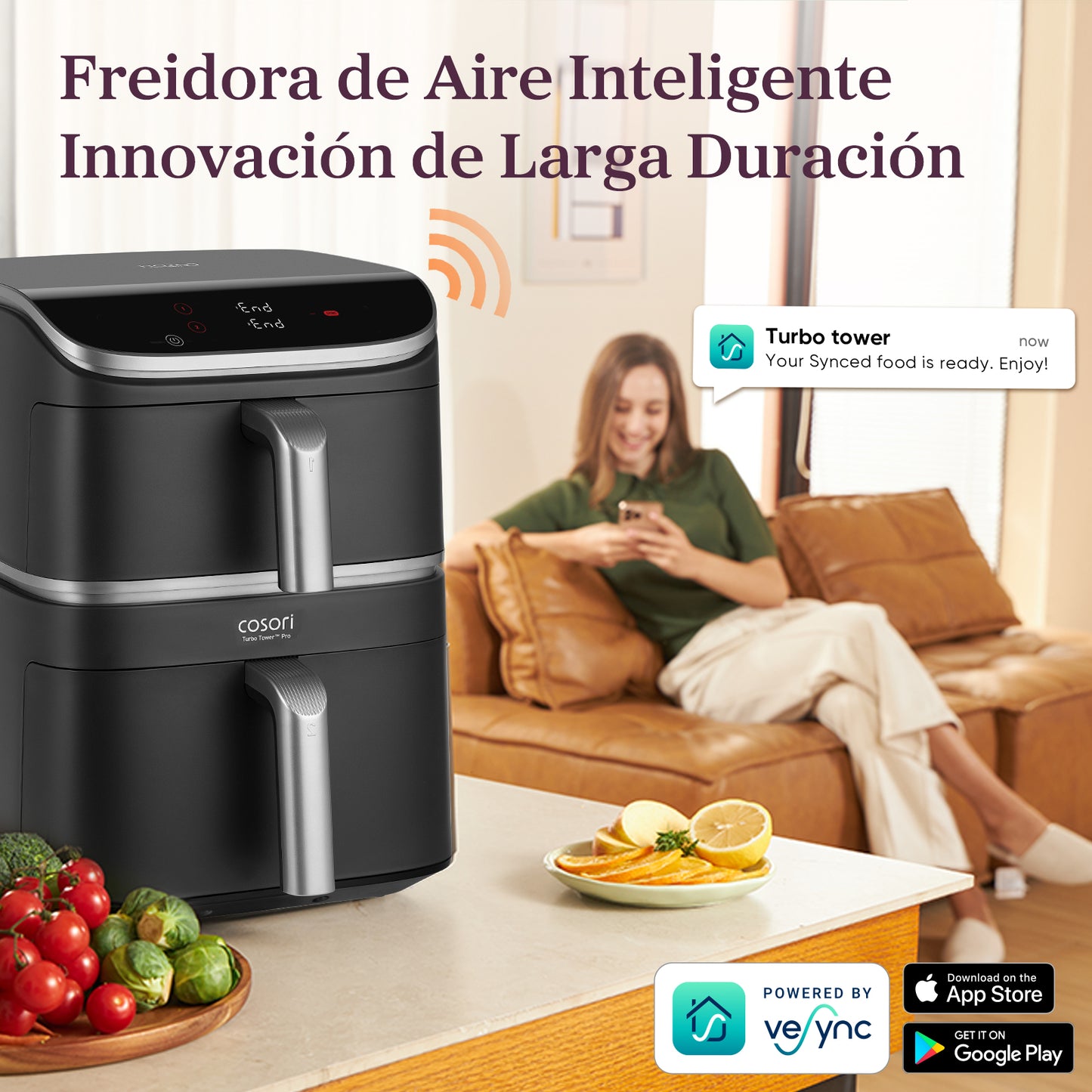 Cosori Freidora de aire Turbo Tower™ 10.8L Air Fryer