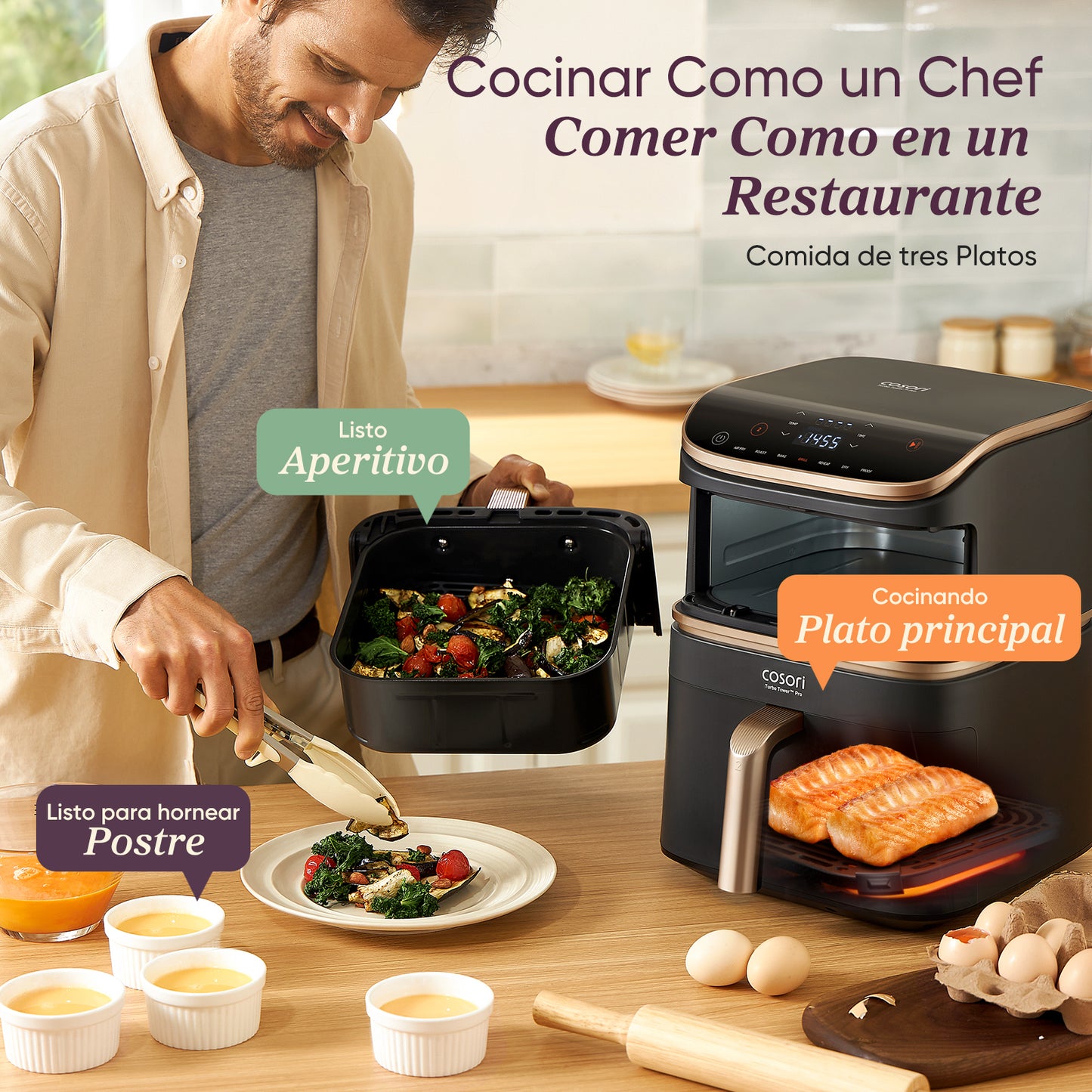 Cosori Freidora de aire Turbo Tower™ Pro 10.8L Smart Air Fryer