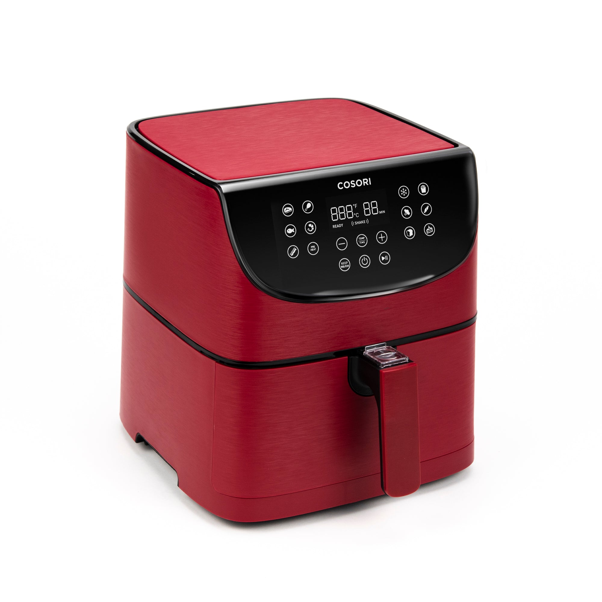Freidora de aire COSORI CP158 en color rojo con diseño compacto
