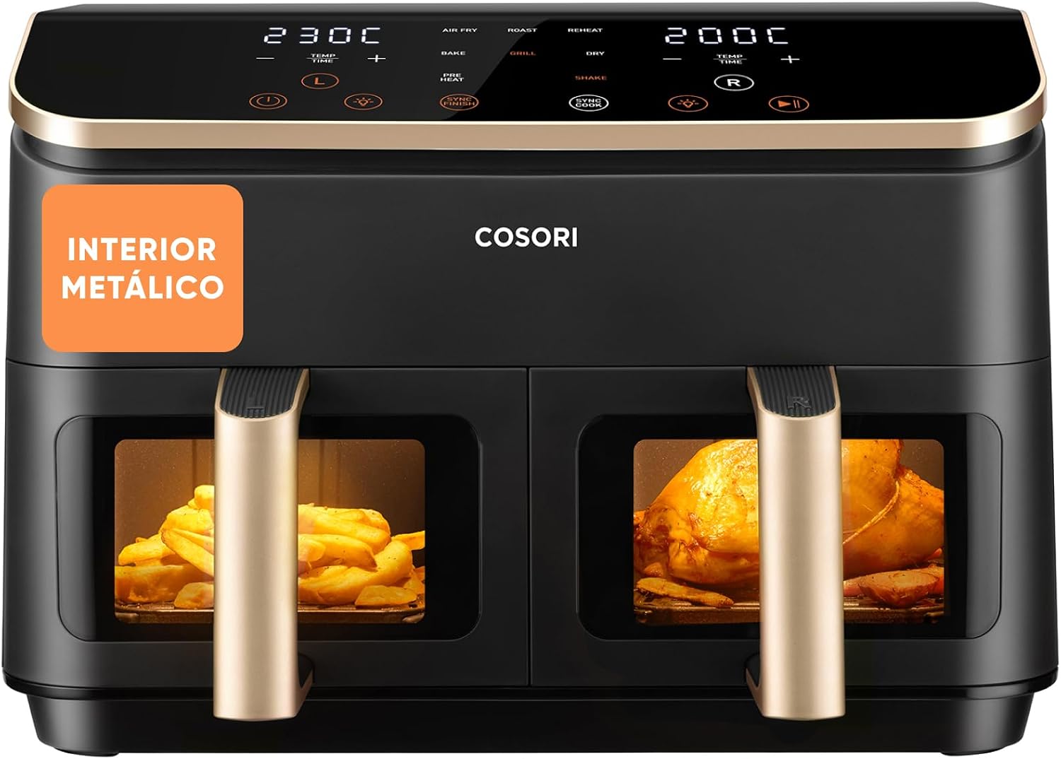 Cosori Freidora de Aire Grande con Doble Cesta 8,5L Air Fryer