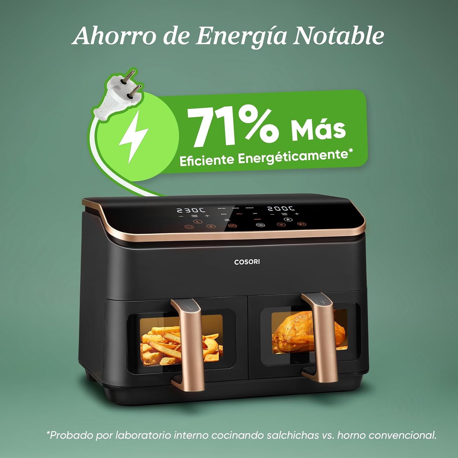Cosori Freidora de Aire Grande con Doble Cesta 8,5L Air Fryer