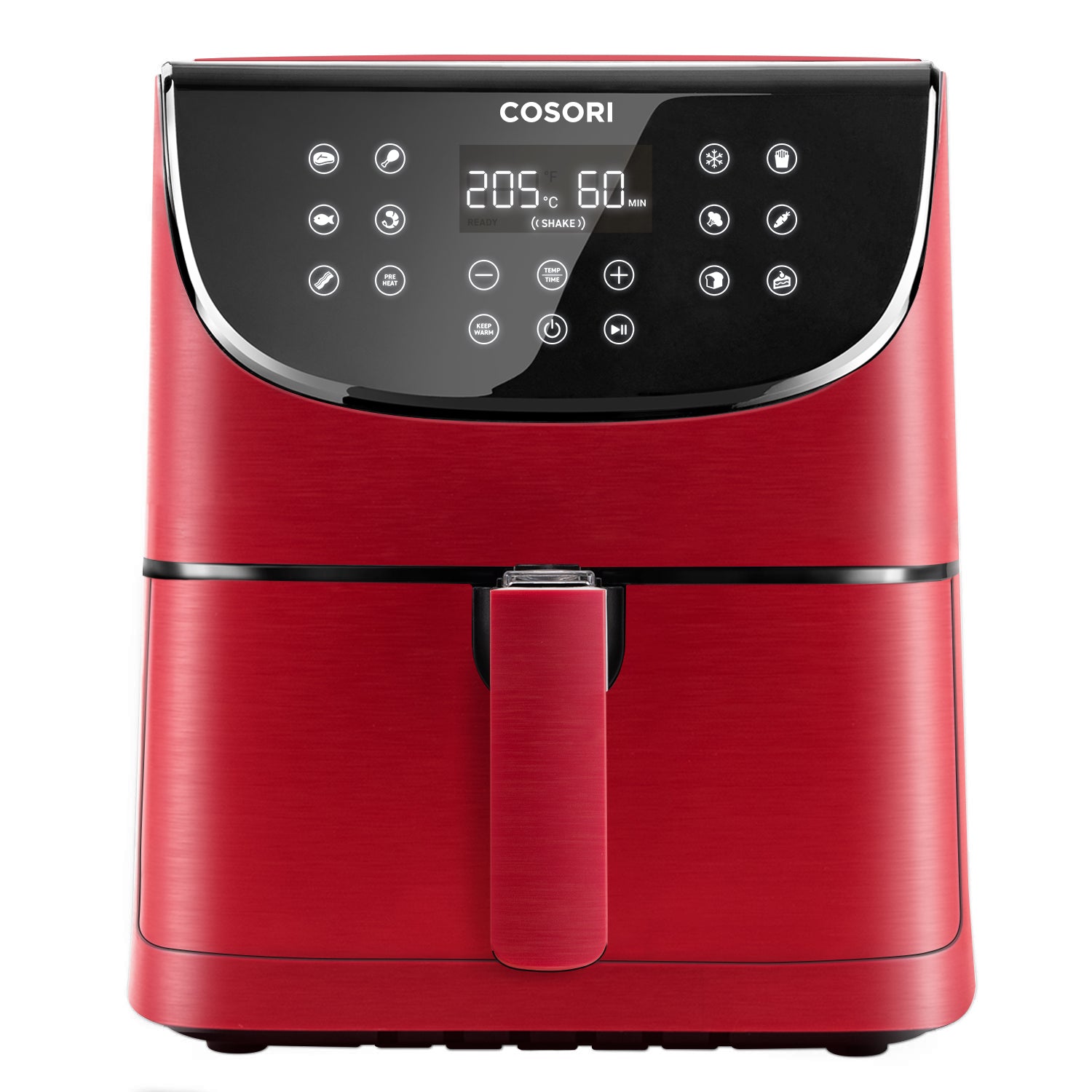 Freidora de aire COSORI 5,7L en color rojo con diseño moderno