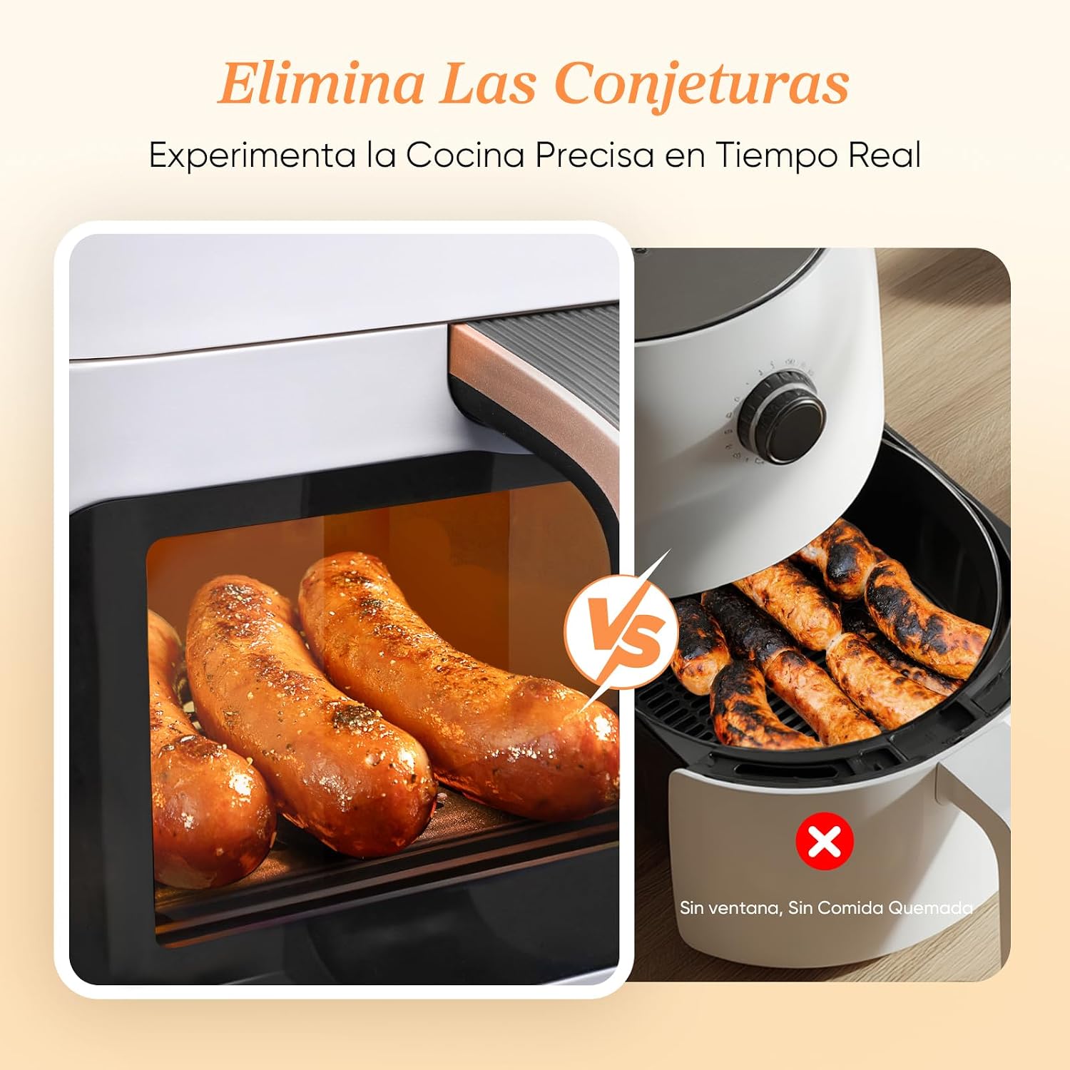 Cosori Freidora de Aire Grande con Doble Cesta 8,5L Air Fryer Blanca