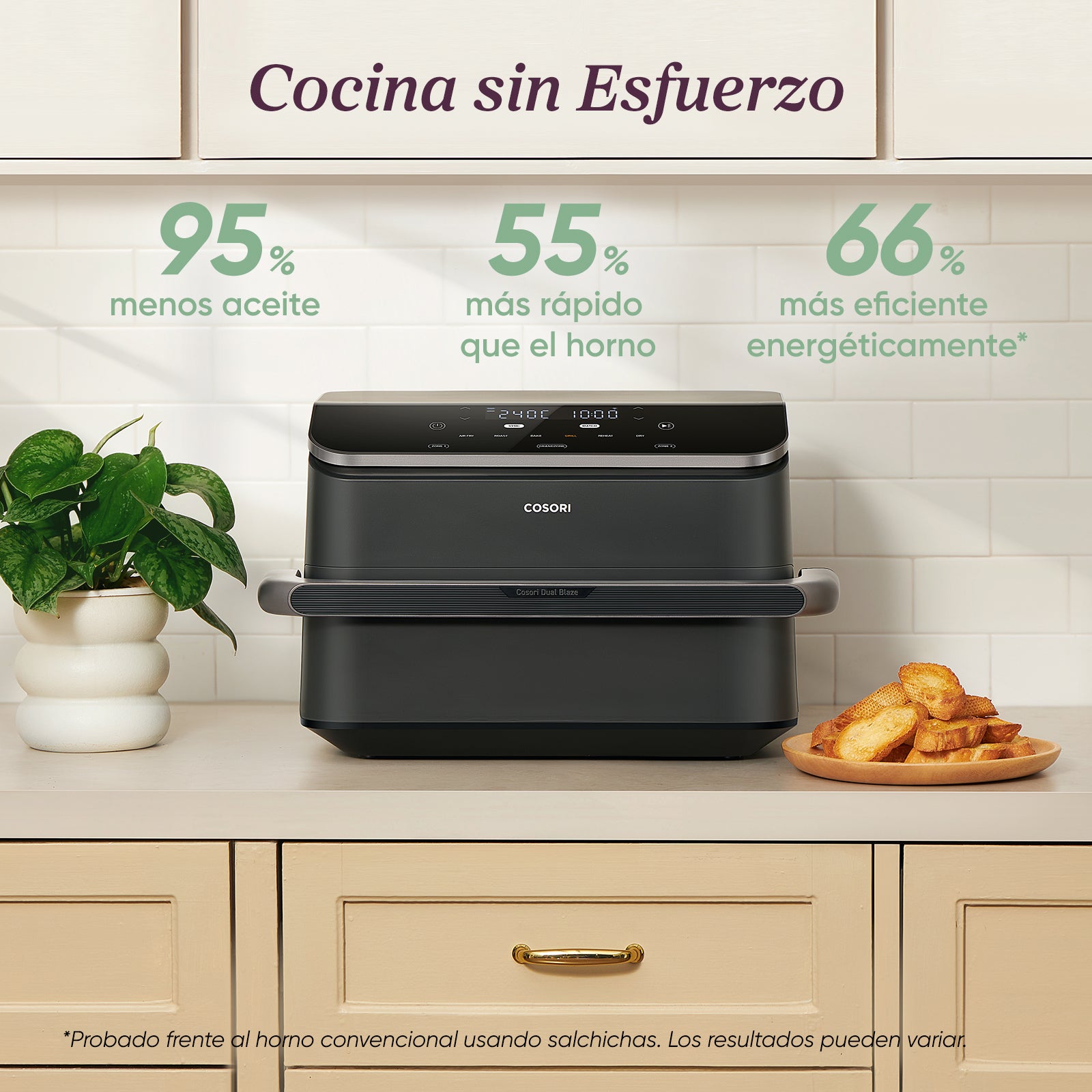 COSORI Freidora de Aire Dual Blaze TwinFry 10L Air Fryer