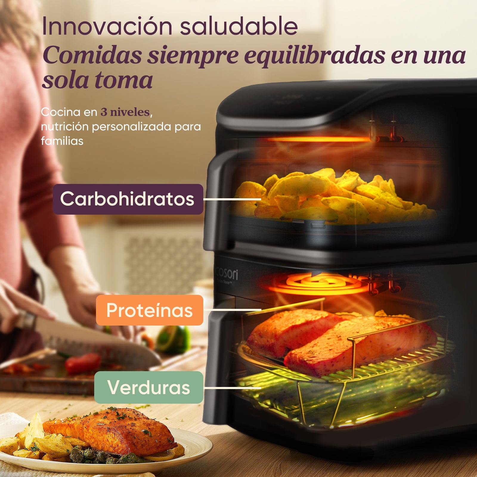 Cosori Freidora de aire Turbo Tower™ 10.8L Air Fryer