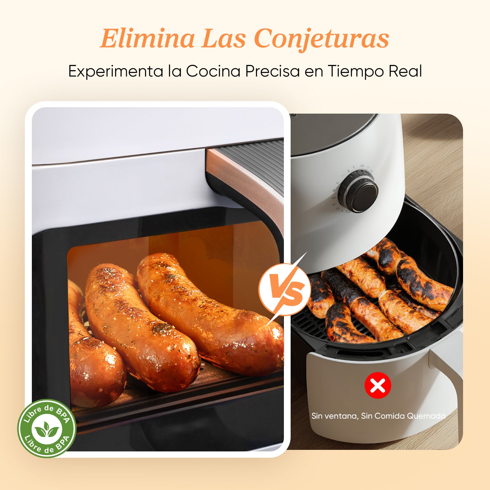 Cosori Freidora de Aire Grande con Doble Cesta 8,5L Air Fryer Blanca
