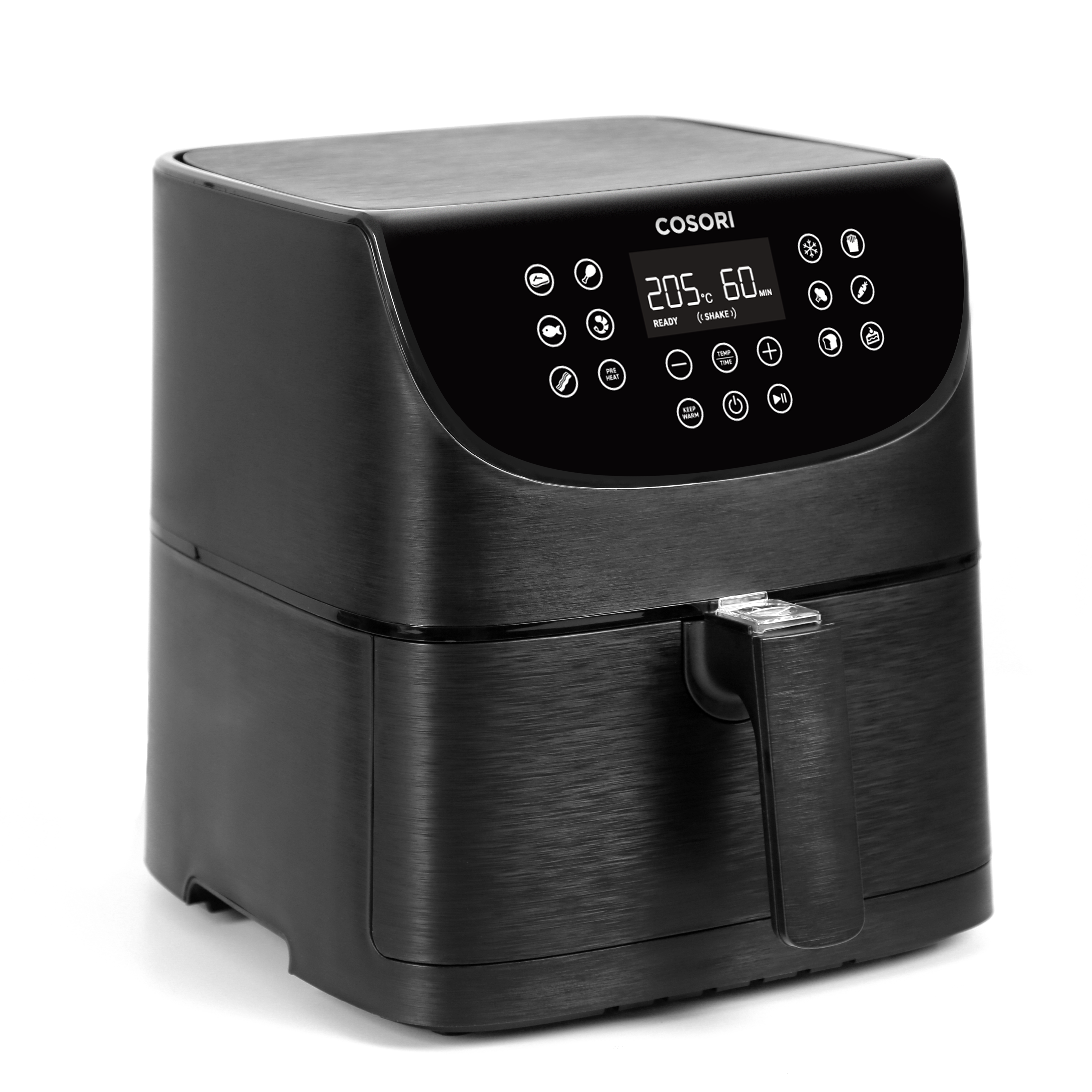 Freidora de aire COSORI CP158 en color negro con diseño compacto y elegante