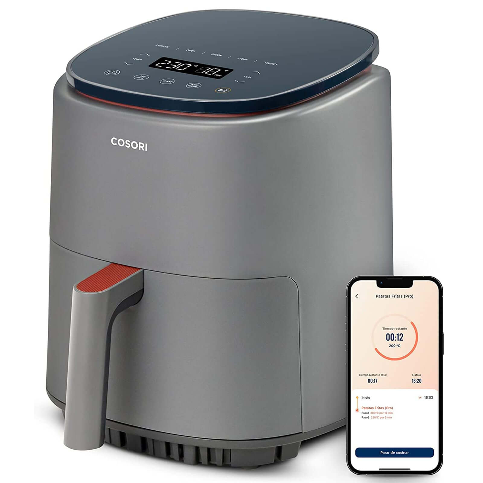 Cosori-Freidora sin Aceite-Lite-3,8 Litros-LI401S-Gris
